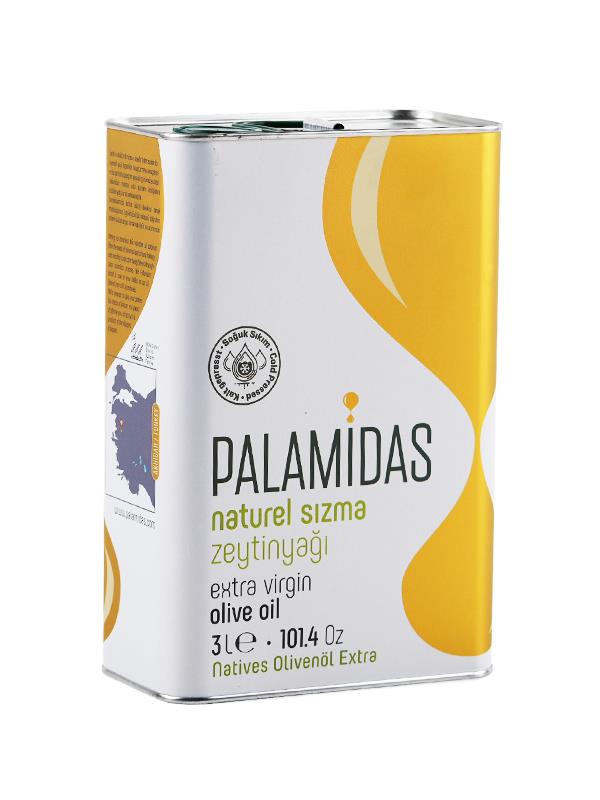 Palamidas 3L Extra Virgin Olive Oil, Single Origin from Mediterranean Turkiye, Cold Pressed, Use for Everday Cooking